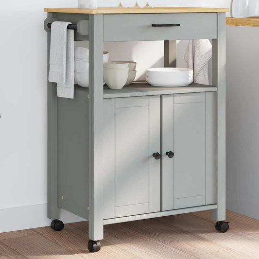 vidaXL Kitchen Trolley MONZA 60x40x88.5 cm Solid Wood Pine