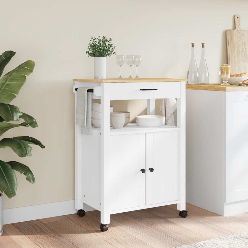 vidaXL Kitchen Trolley MONZA 60x40x88.5 cm Solid Wood Pine