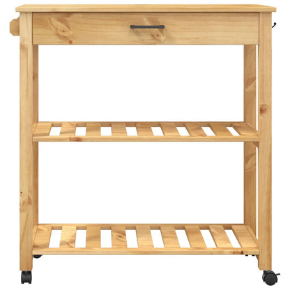 vidaXL Kitchen Trolley MONZA 84x40x88.5 cm Solid Wood Pine