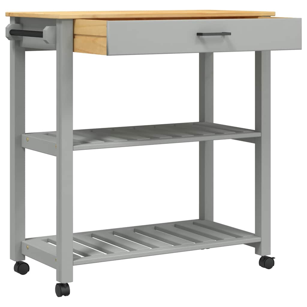 vidaXL Kitchen Trolley MONZA 84x40x88.5 cm Solid Wood Pine