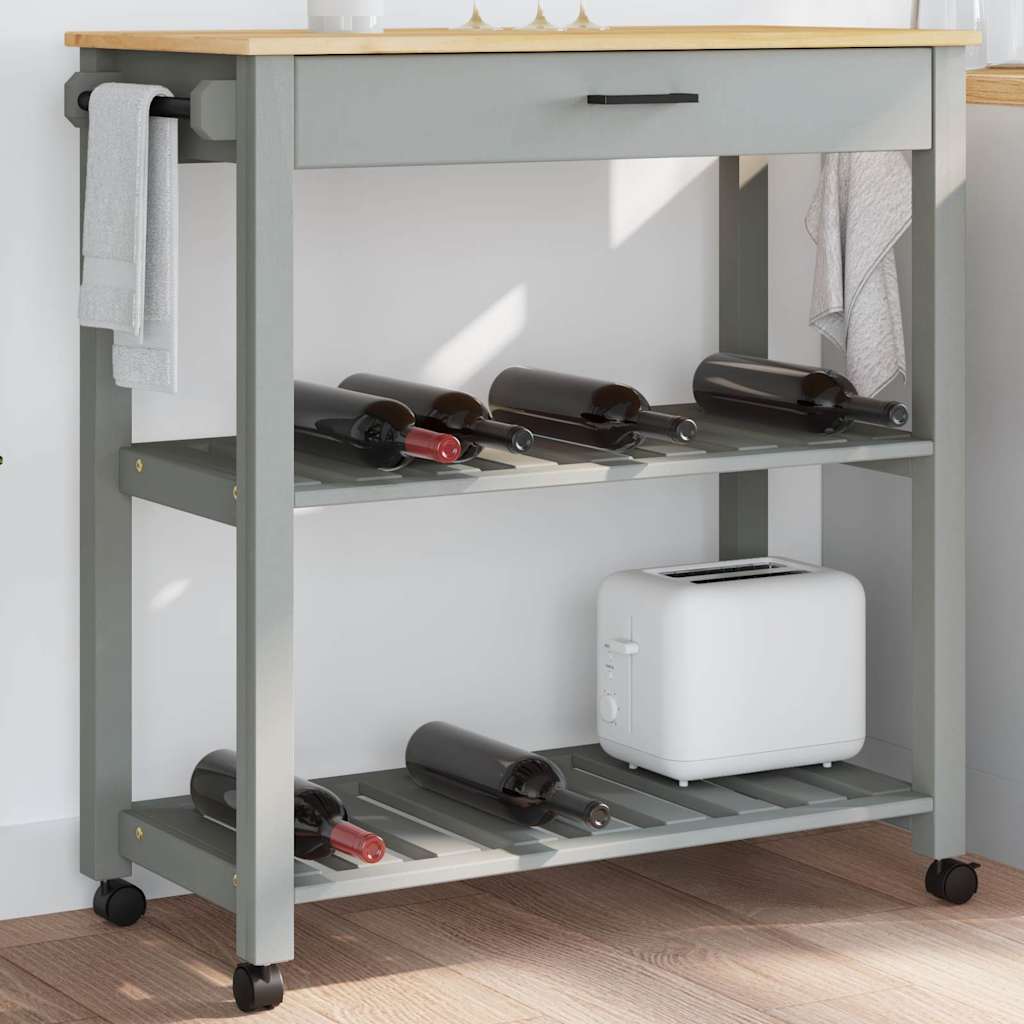 vidaXL Kitchen Trolley MONZA 84x40x88.5 cm Solid Wood Pine