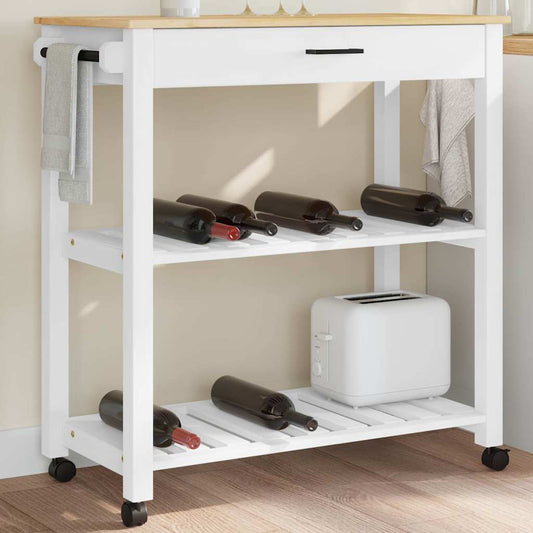 vidaXL Kitchen Trolley MONZA 84x40x88.5 cm Solid Wood Pine