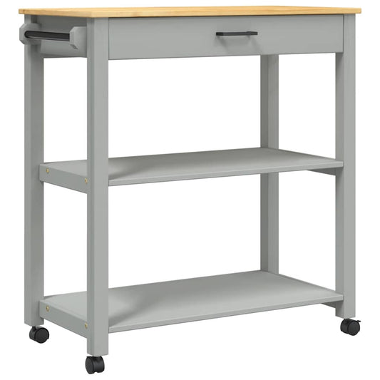 vidaXL Kitchen Trolley MONZA 84x40x88.5 cm Solid Wood Pine