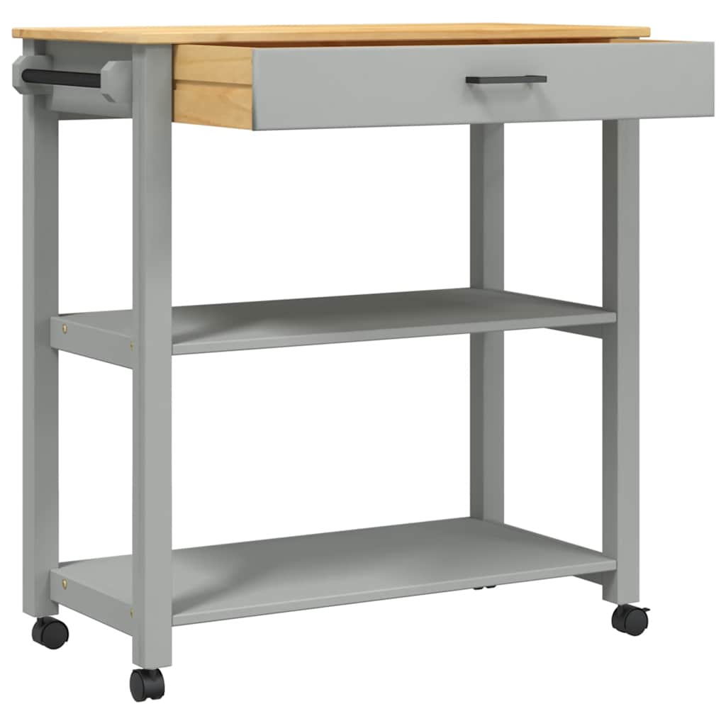 vidaXL Kitchen Trolley MONZA 84x40x88.5 cm Solid Wood Pine