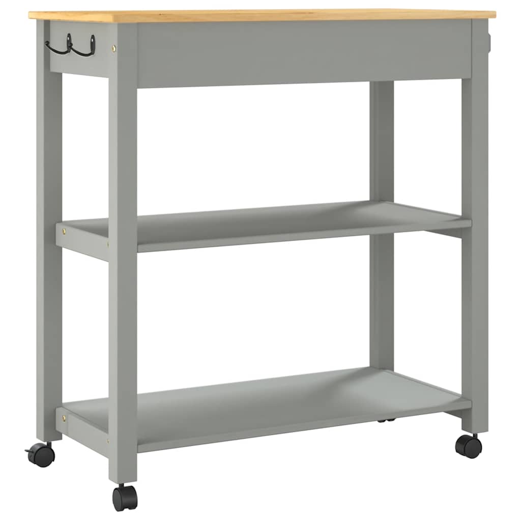 vidaXL Kitchen Trolley MONZA 84x40x88.5 cm Solid Wood Pine