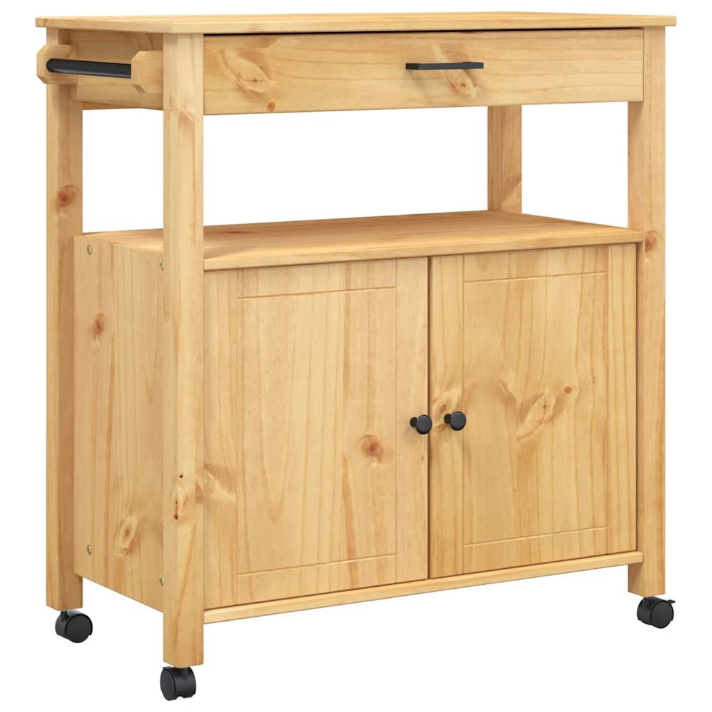 vidaXL Kitchen Trolley MONZA 84x40x88.5 cm Solid Wood Pine