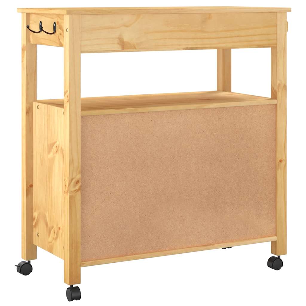vidaXL Kitchen Trolley MONZA 84x40x88.5 cm Solid Wood Pine