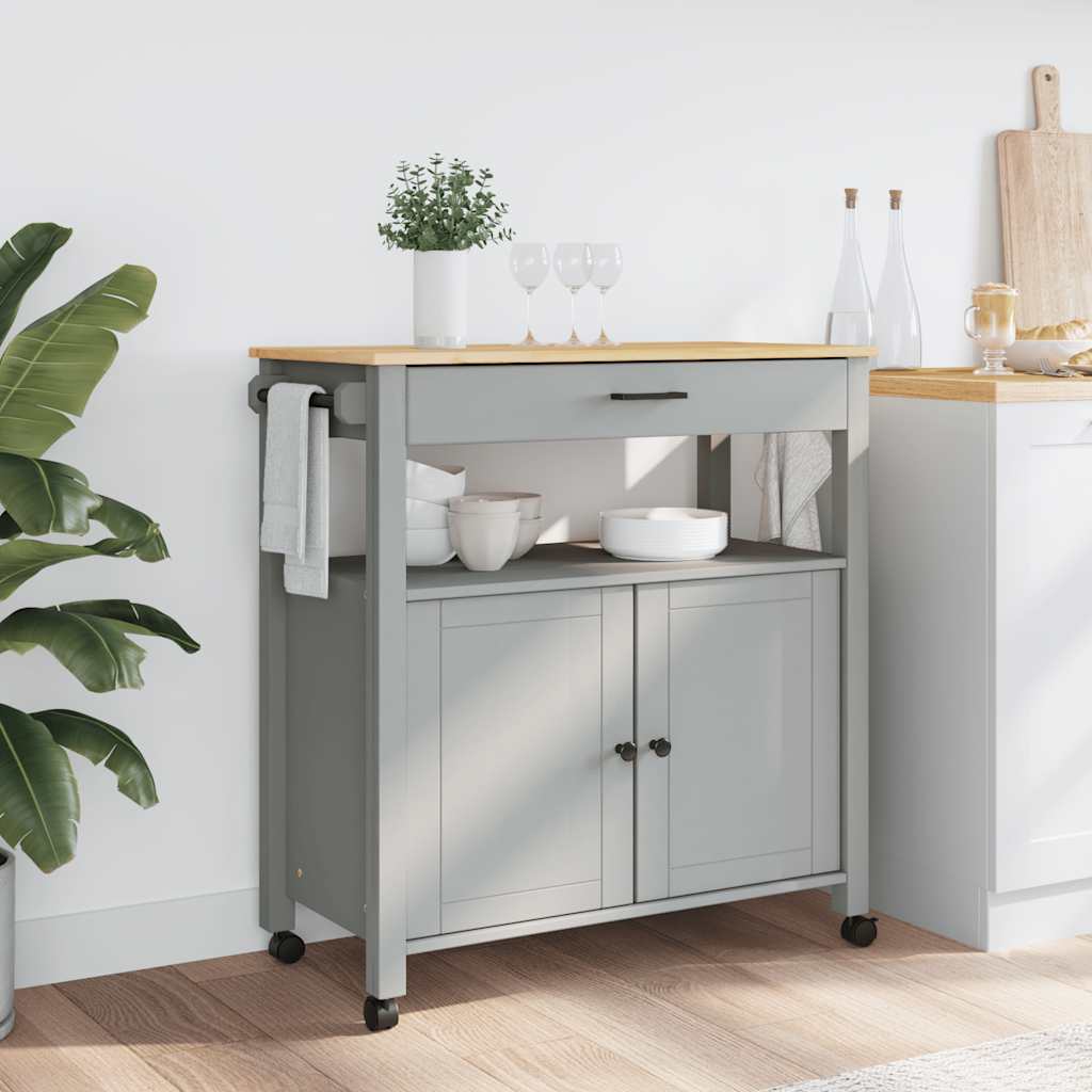 vidaXL Kitchen Trolley MONZA 84x40x88.5 cm Solid Wood Pine