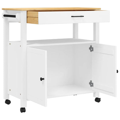 vidaXL Kitchen Trolley MONZA 84x40x88.5 cm Solid Wood Pine