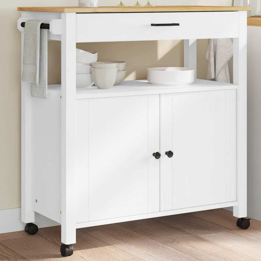 vidaXL Kitchen Trolley MONZA 84x40x88.5 cm Solid Wood Pine
