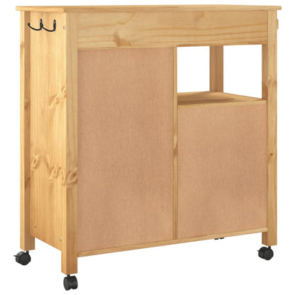 vidaXL Kitchen Trolley MONZA 84x40x88.5 cm Solid Wood Pine