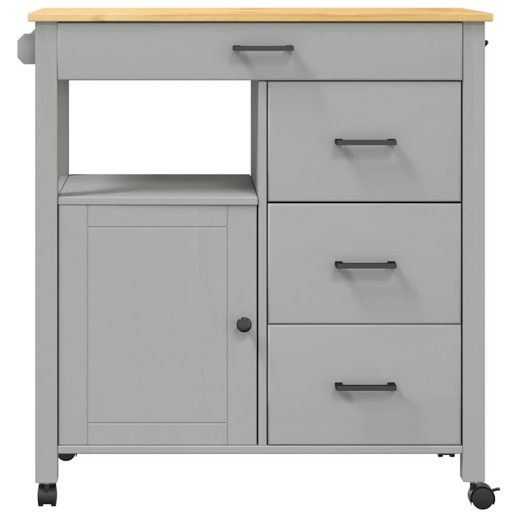 vidaXL Kitchen Trolley MONZA 84x40x88.5 cm Solid Wood Pine