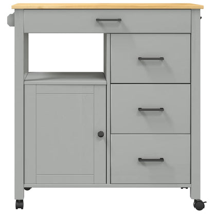 vidaXL Kitchen Trolley MONZA 84x40x88.5 cm Solid Wood Pine