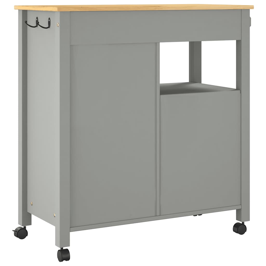 vidaXL Kitchen Trolley MONZA 84x40x88.5 cm Solid Wood Pine