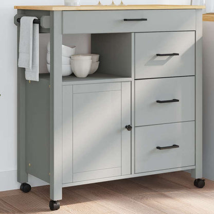 vidaXL Kitchen Trolley MONZA 84x40x88.5 cm Solid Wood Pine