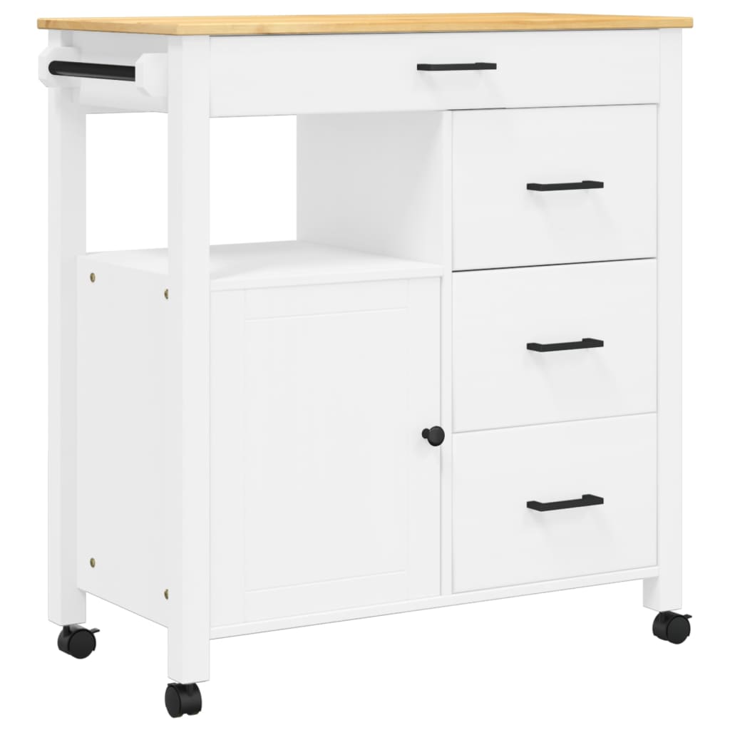vidaXL Kitchen Trolley MONZA 84x40x88.5 cm Solid Wood Pine