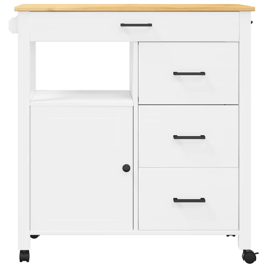 vidaXL Kitchen Trolley MONZA 84x40x88.5 cm Solid Wood Pine