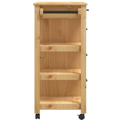 vidaXL Kitchen Trolley MONZA 84x40x88.5 cm Solid Wood Pine