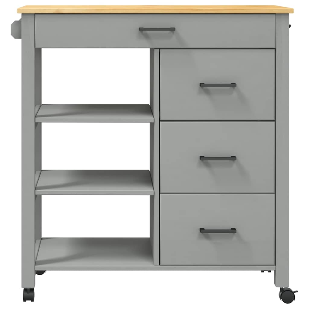 vidaXL Kitchen Trolley MONZA 84x40x88.5 cm Solid Wood Pine