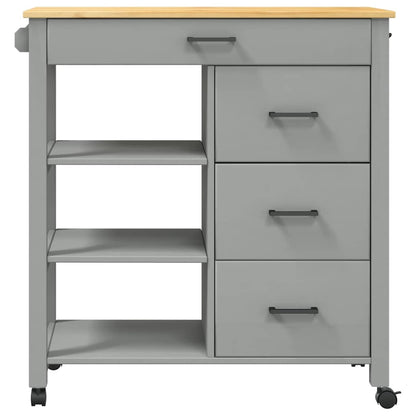 vidaXL Kitchen Trolley MONZA 84x40x88.5 cm Solid Wood Pine