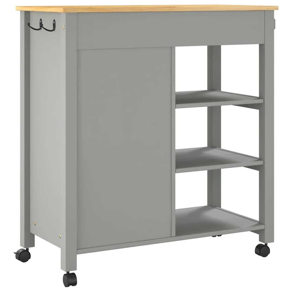 vidaXL Kitchen Trolley MONZA 84x40x88.5 cm Solid Wood Pine