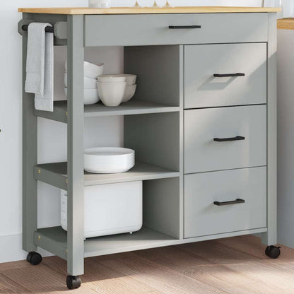 vidaXL Kitchen Trolley MONZA 84x40x88.5 cm Solid Wood Pine