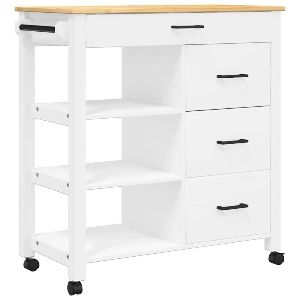 vidaXL Kitchen Trolley MONZA 84x40x88.5 cm Solid Wood Pine