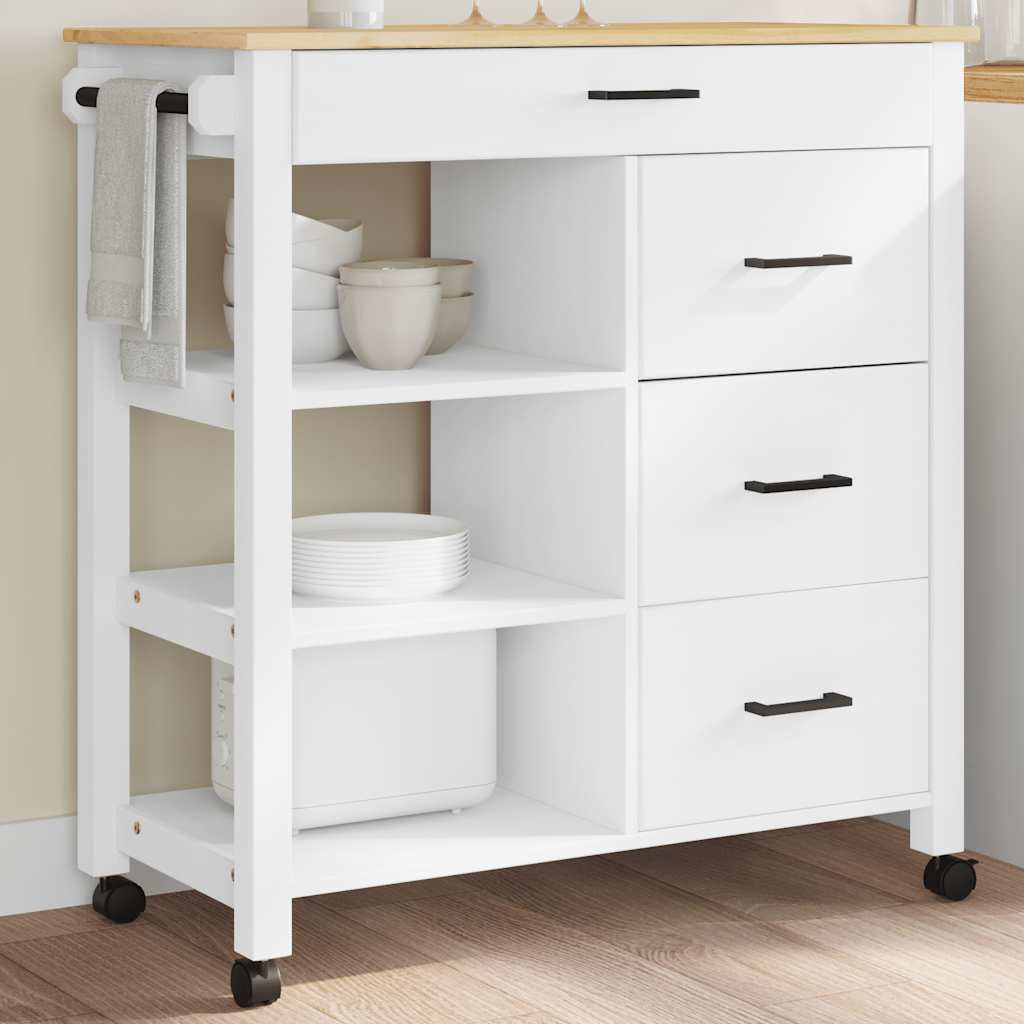 vidaXL Kitchen Trolley MONZA 84x40x88.5 cm Solid Wood Pine