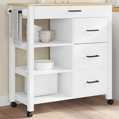 vidaXL Kitchen Trolley MONZA 84x40x88.5 cm Solid Wood Pine