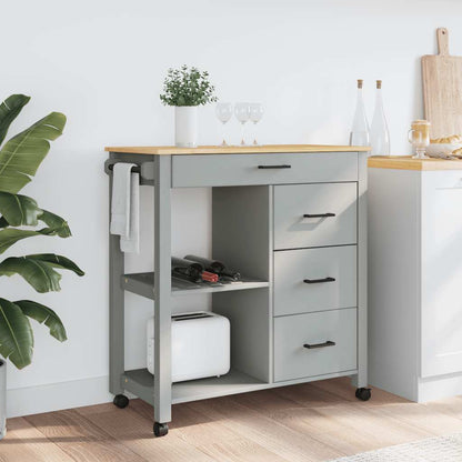vidaXL Kitchen Trolley MONZA 84x40x88.5 cm Solid Wood Pine