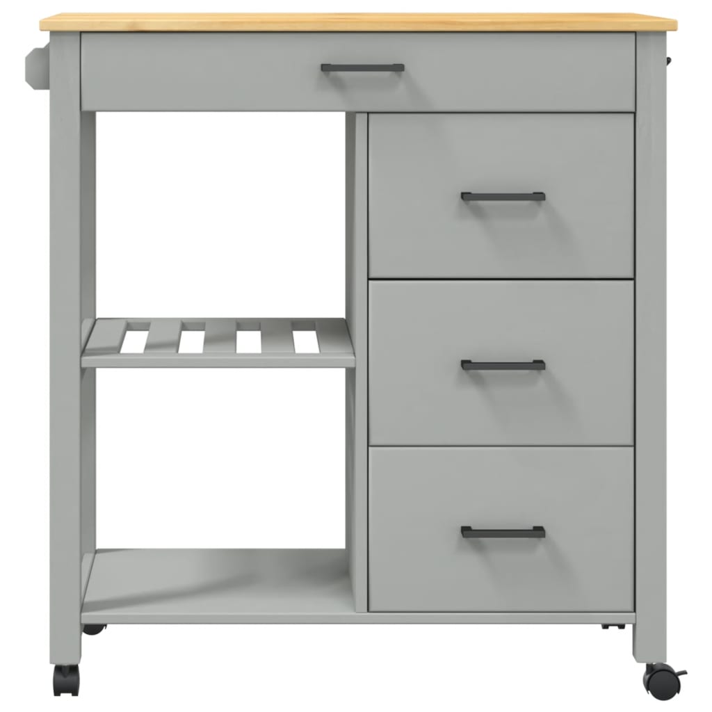 vidaXL Kitchen Trolley MONZA 84x40x88.5 cm Solid Wood Pine