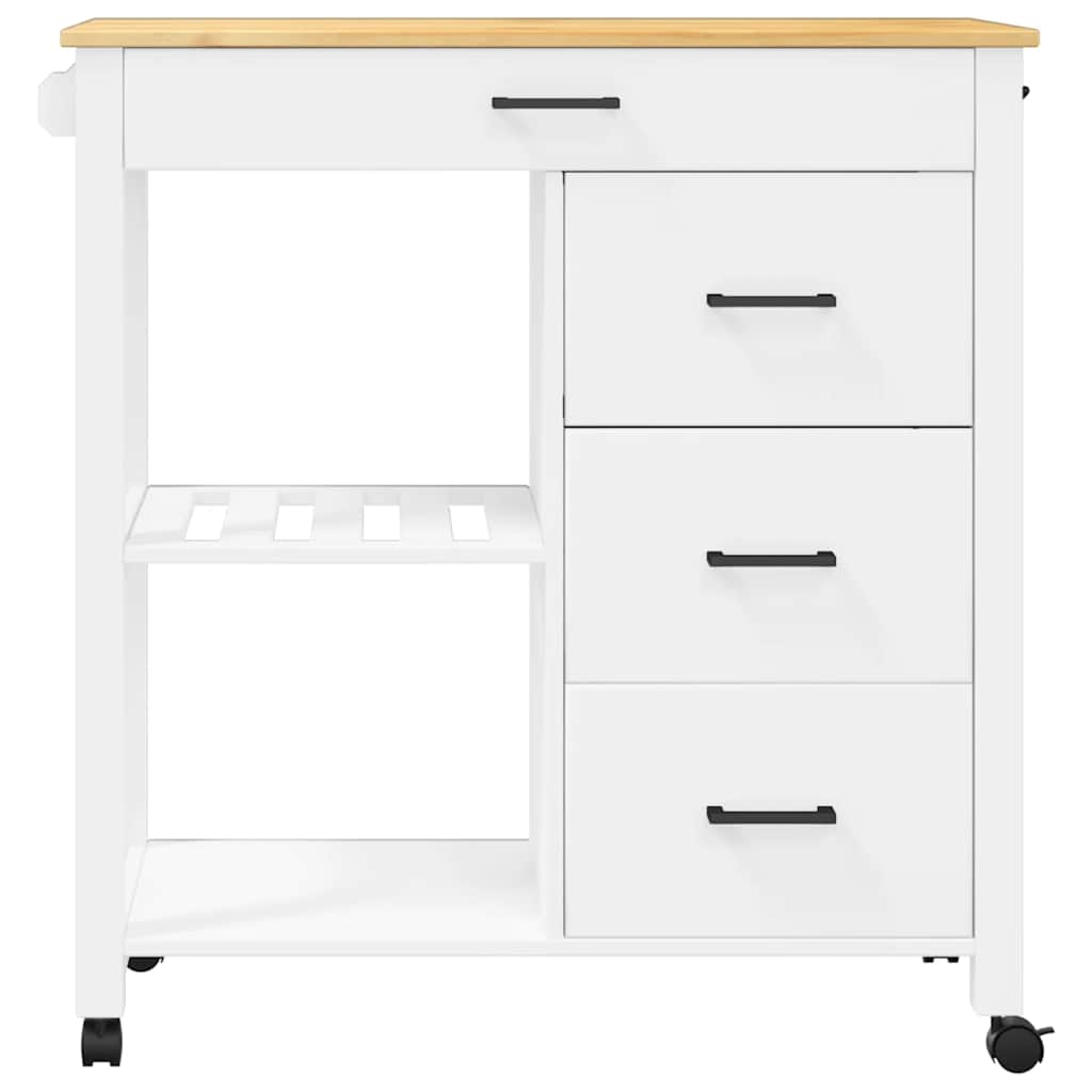 vidaXL Kitchen Trolley MONZA 84x40x88.5 cm Solid Wood Pine