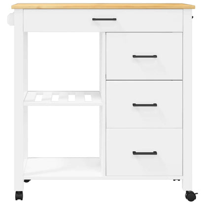 vidaXL Kitchen Trolley MONZA 84x40x88.5 cm Solid Wood Pine