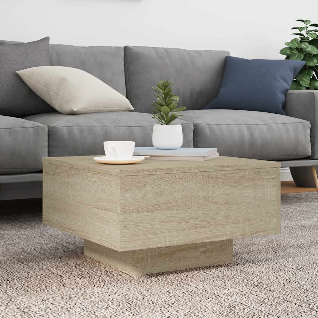 vidaXL Coffee Table Sonoma Oak 55x55x31 cm Engineered Wood