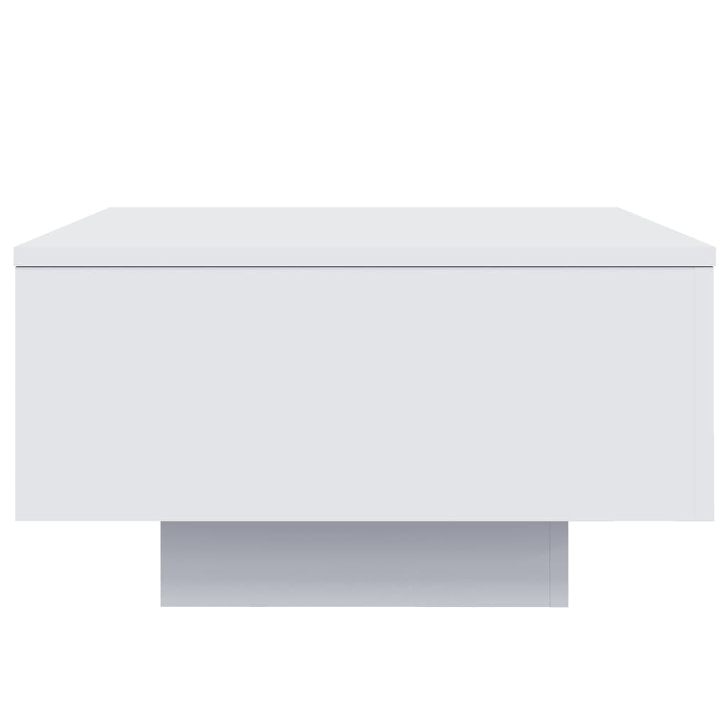 vidaXL Coffee Table with LED Lights White 55x55x31 cm