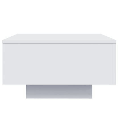 vidaXL Coffee Table with LED Lights White 55x55x31 cm