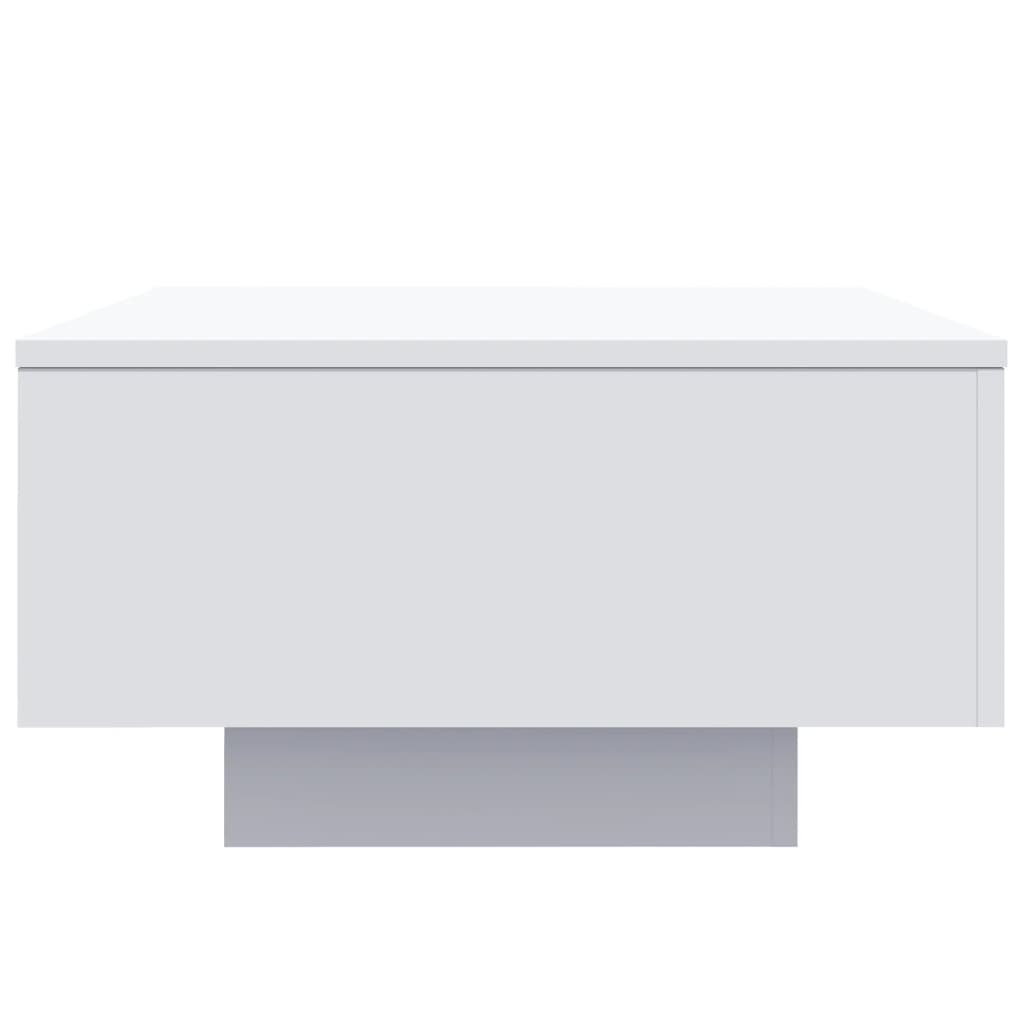vidaXL Coffee Table with LED Lights White 55x55x31 cm