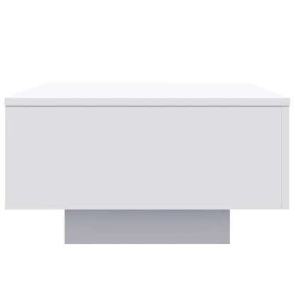 vidaXL Coffee Table with LED Lights White 55x55x31 cm