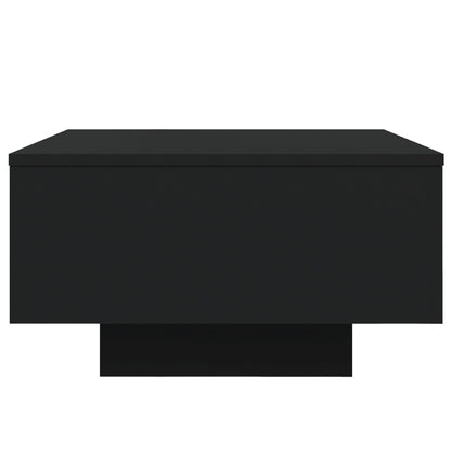 vidaXL Coffee Table with LED Lights Black 55x55x31 cm