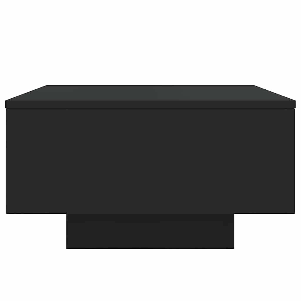 vidaXL Coffee Table with LED Lights Black 55x55x31 cm