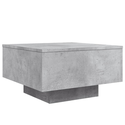 vidaXL Coffee Table with LED Lights Concrete Grey 55x55x31 cm