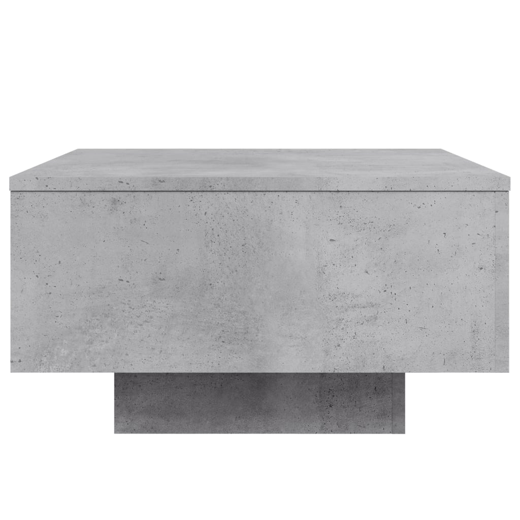 vidaXL Coffee Table with LED Lights Concrete Grey 55x55x31 cm
