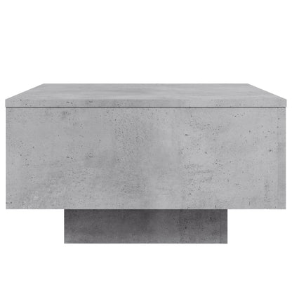 vidaXL Coffee Table with LED Lights Concrete Grey 55x55x31 cm