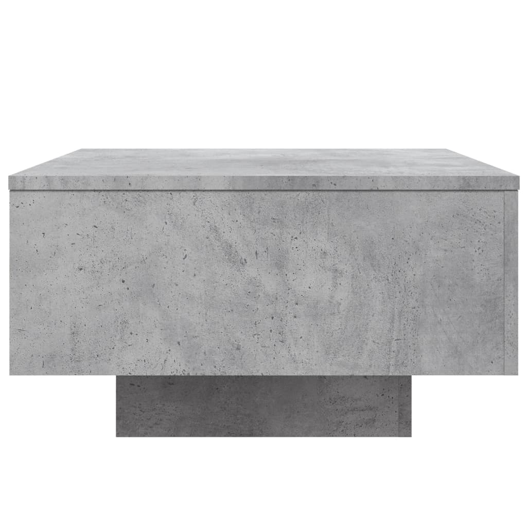 vidaXL Coffee Table with LED Lights Concrete Grey 55x55x31 cm