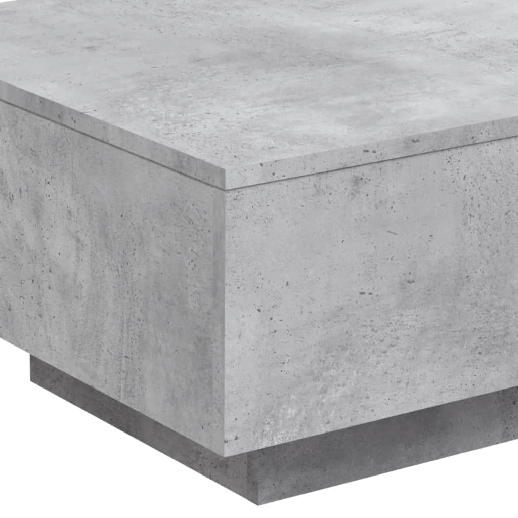 vidaXL Coffee Table with LED Lights Concrete Grey 55x55x31 cm