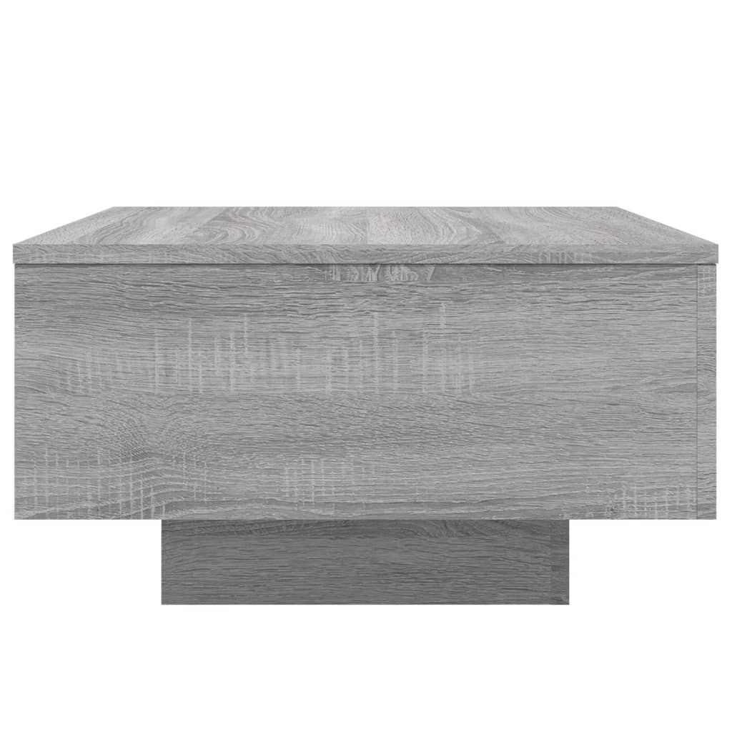 vidaXL Coffee Table with LED Lights Grey Sonoma 55x55x31 cm