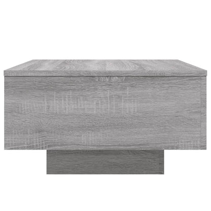 vidaXL Coffee Table with LED Lights Grey Sonoma 55x55x31 cm