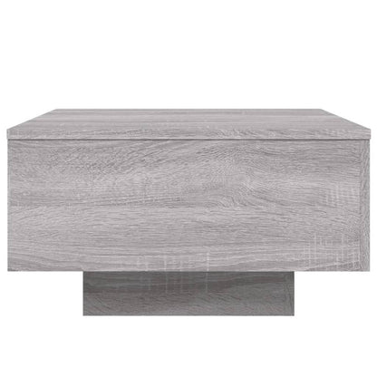 vidaXL Coffee Table with LED Lights Grey Sonoma 55x55x31 cm