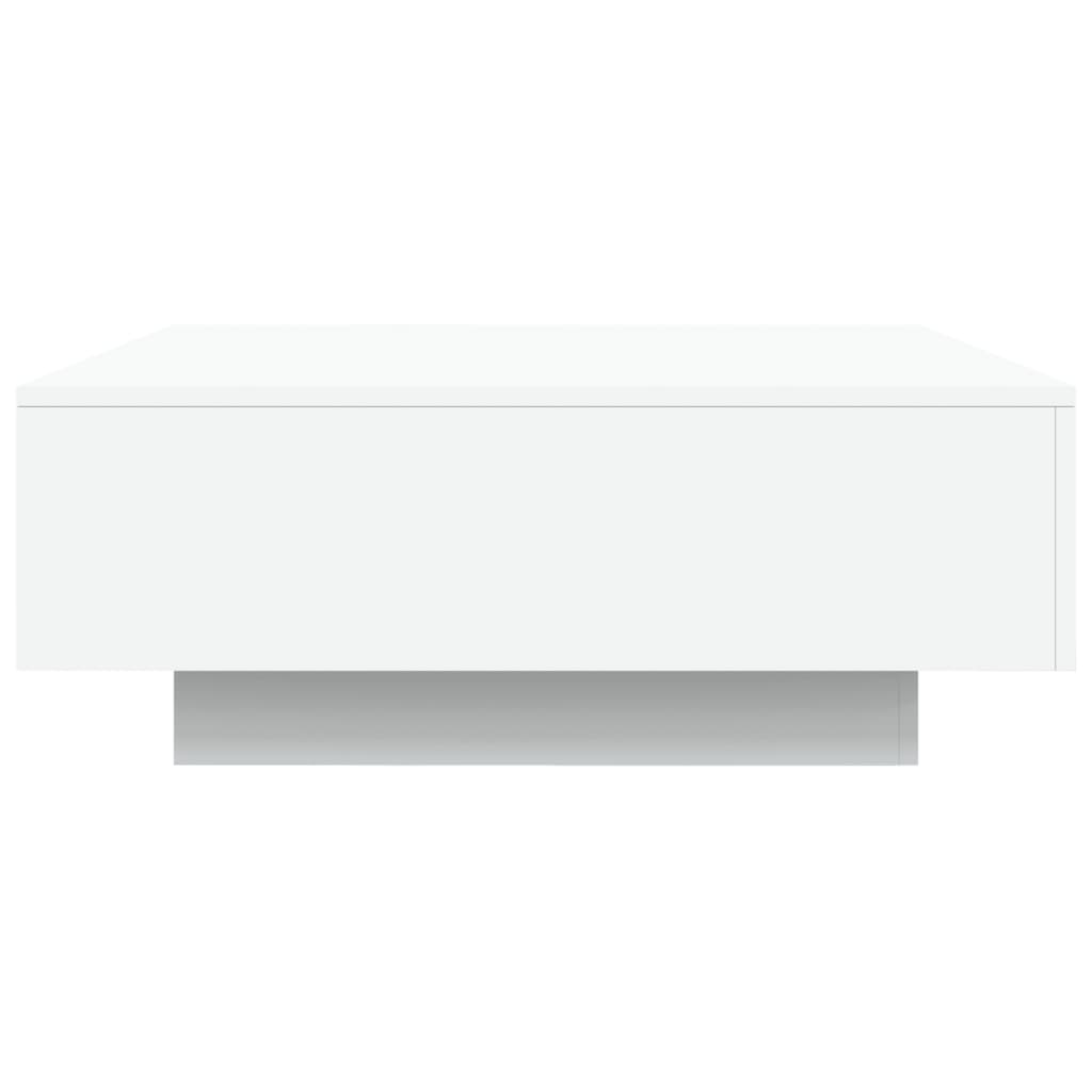vidaXL Coffee Table with LED Lights White 80x80x31 cm