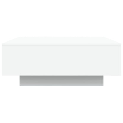 vidaXL Coffee Table with LED Lights White 80x80x31 cm